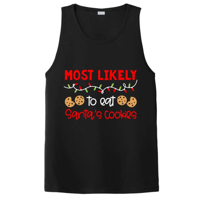 Most Likely To Gift Funny Matching Family Christmas Pjs Meaningful Gift Performance Tank