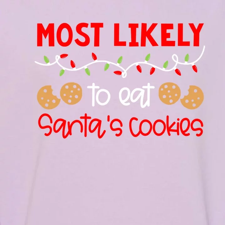 Most Likely To Gift Funny Matching Family Christmas Pjs Meaningful Gift Garment-Dyed Sweatshirt