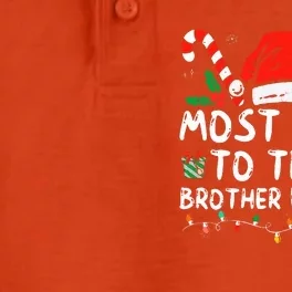 Most Likely To Trade Brother For Gifts Family Christmas Dry Zone Grid Performance Polo