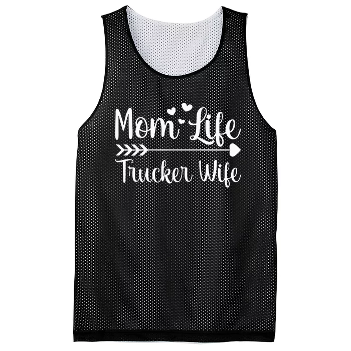 Mom Life Trucker Wife American Trucker Mom Mesh Reversible Basketball Jersey Tank