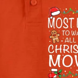 Most Likely To Watch The Christmas Movies Family Christmas Dry Zone Grid Performance Polo