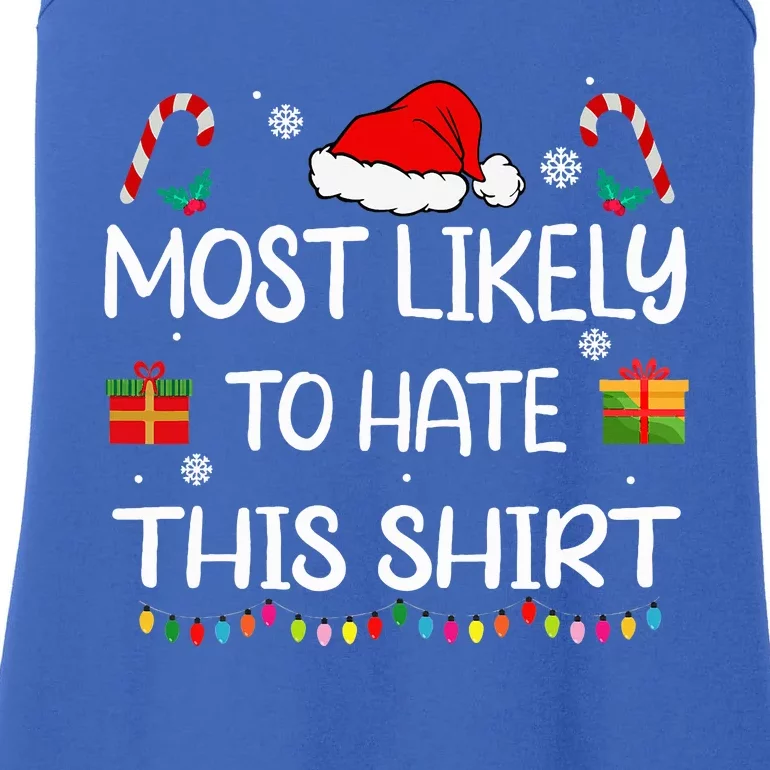 Most Likely To Hate This family Christmas matching Ladies Essential Tank