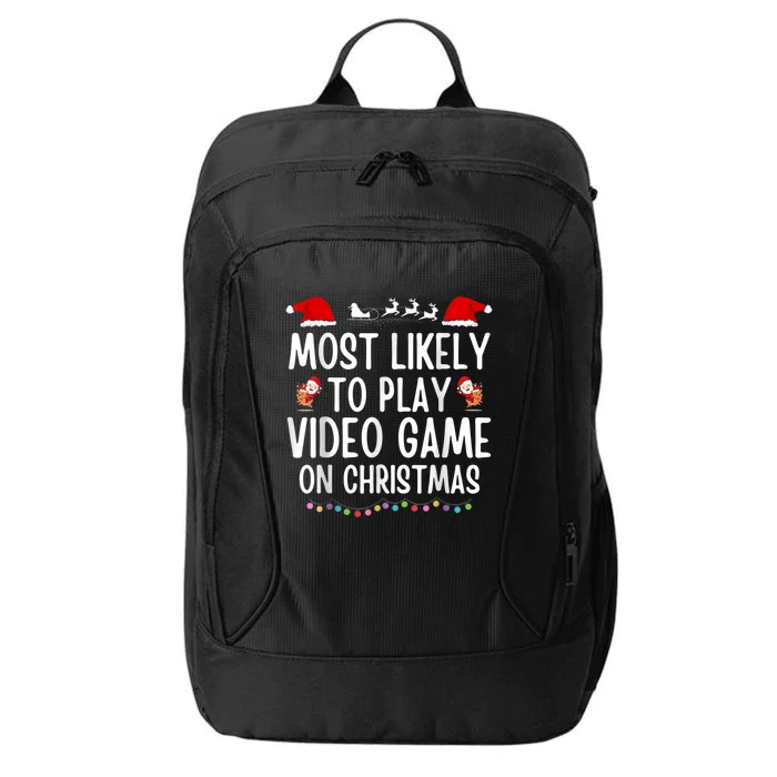 Most Likely To Play Video Games On Christmas City Backpack