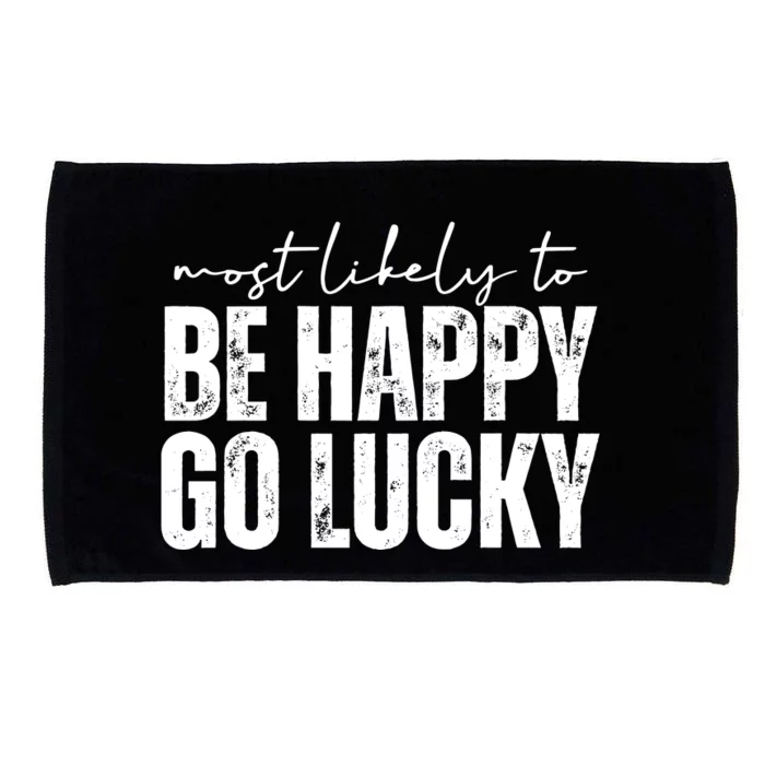 Most Likely To Be Happy Go Lucky St Patricks Day Microfiber Hand Towel