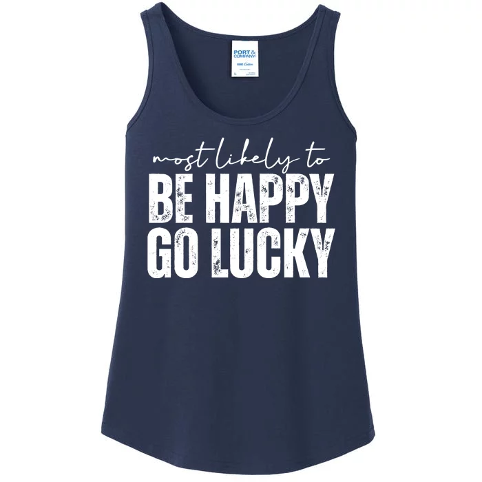 Most Likely To Be Happy Go Lucky St Patricks Day Ladies Essential Tank