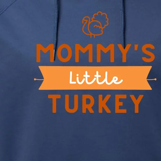 Mommy's Little Turkey First Thanksgiving Performance Fleece Hoodie