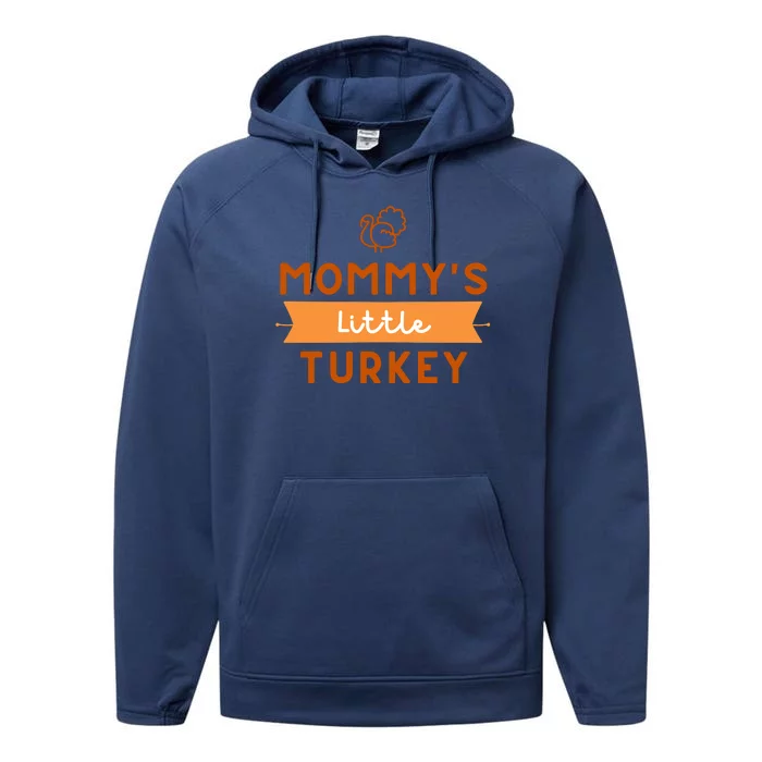 Mommy's Little Turkey First Thanksgiving Performance Fleece Hoodie