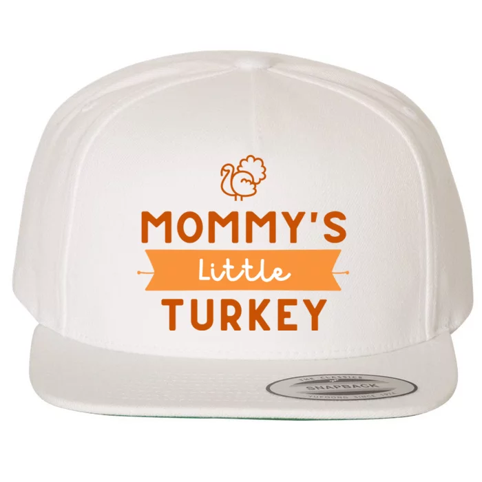 Mommy's Little Turkey First Thanksgiving Wool Snapback Cap