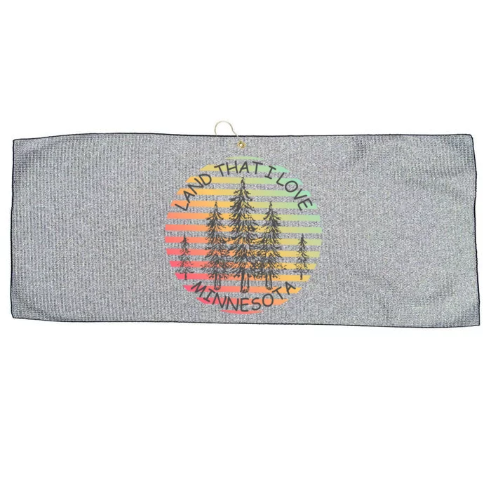 Minnesota Land That I Love Mn Pine Trees Gift Large Microfiber Waffle Golf Towel