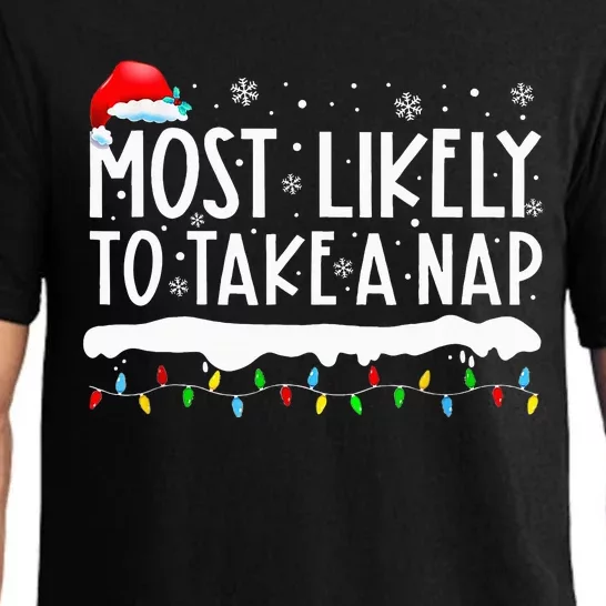 Most Likely To Take A Nap Family Matching Christmas Pajama Set