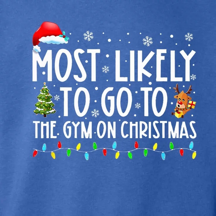 Most Likely To Go To The Gym On Christmas Family Pajamas Toddler Hoodie