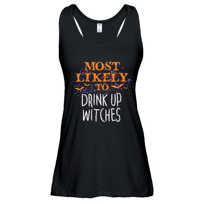 Most Likely To Halloween Drink Up Witches Matching Ladies Essential Flowy Tank