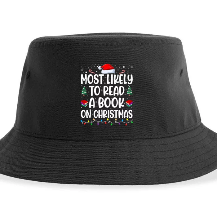 Most Likely To Read A Book On Christmas Matching Family Sustainable Bucket Hat