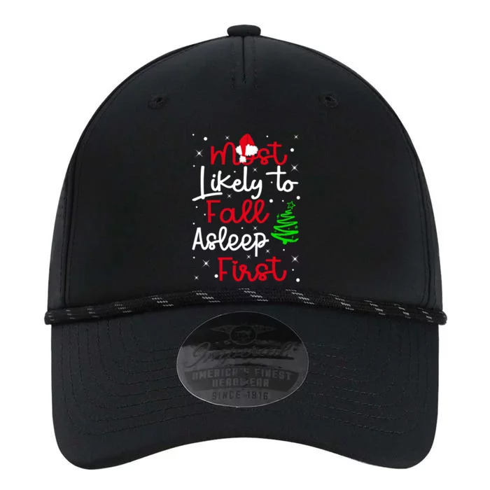 Most Likely To Fall Asleep First Family Matching Christmas Gift Performance The Dyno Cap