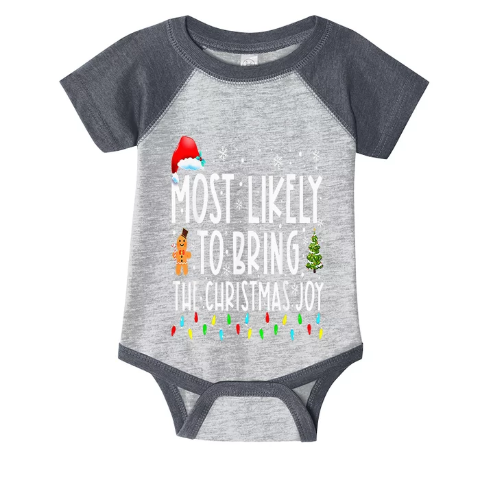 Most Likely To Bring The Christmas Joy Matching Family Infant Baby Jersey Bodysuit