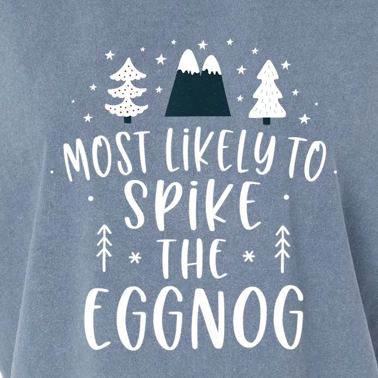 Most Likely To Spike The Eggnog Family Matching Christmas Gift Garment-Dyed Women's Muscle Tee