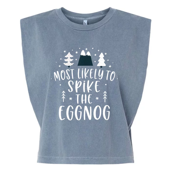 Most Likely To Spike The Eggnog Family Matching Christmas Gift Garment-Dyed Women's Muscle Tee