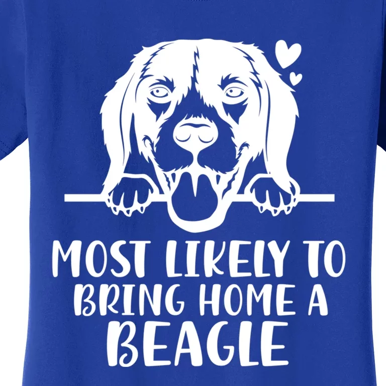 Most Likely To Bring Home A Dog Beagle For Christmas Gift Women's T-Shirt