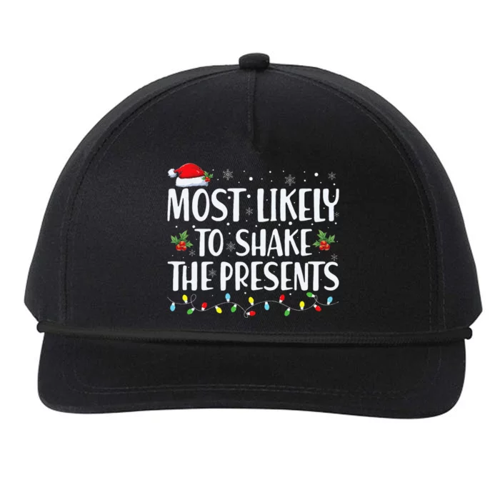 Most Likely To Shake The Presents Family Matching Christmas Snapback Five-Panel Rope Hat