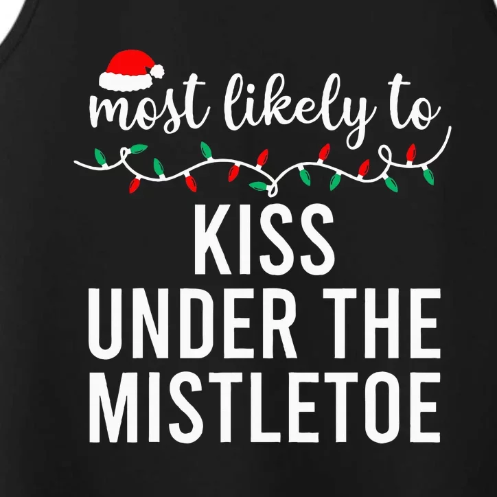 Most Likely To Christmas Matching Family Pajamas Performance Tank