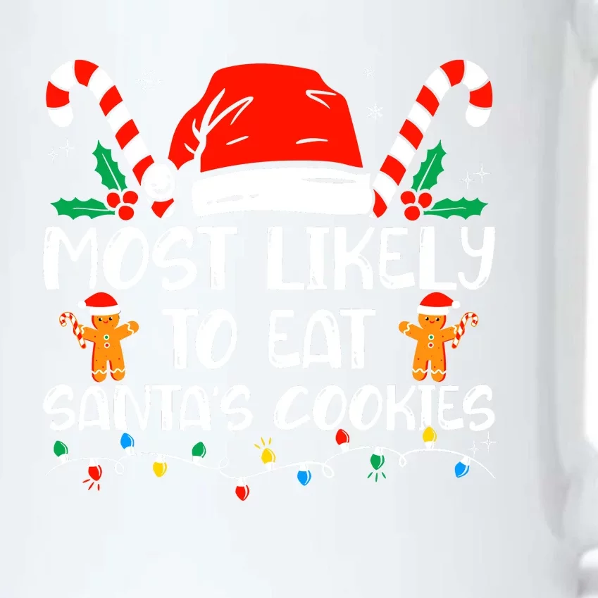 Most Likely To Eat SantaS Cookies Funny Family Christmas Black Color Changing Mug