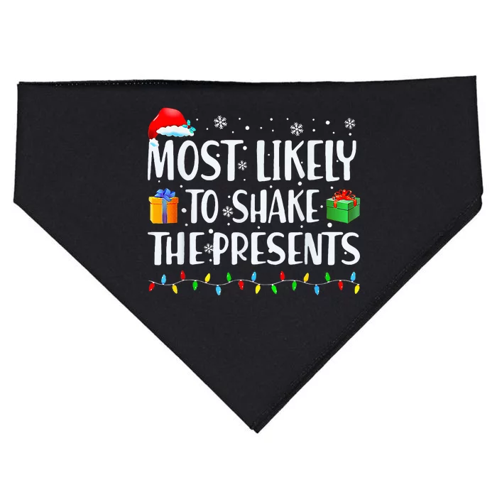 Most Likely To Shake The Presents Christmas Family Matching USA-Made Doggie Bandana