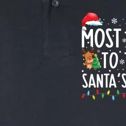 Most Likely To Talk Santas Ear Off Family Christmas Pajamas Softstyle Adult Sport Polo