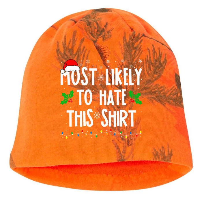 Most Likely To Hate This Family Matching Christmas Kati - Camo Knit Beanie