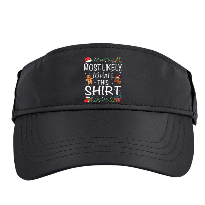 Most Likely To Hate This Family Christmas Adult Drive Performance Visor