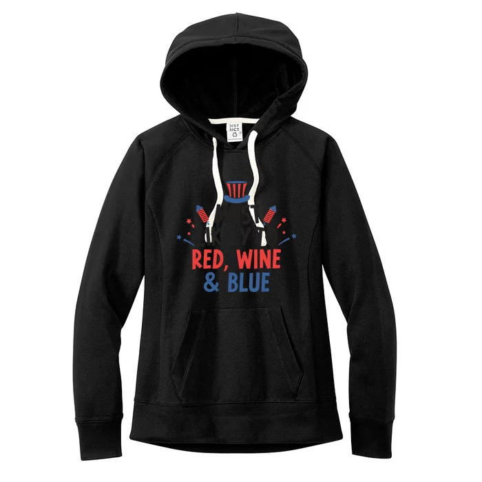 Most Likely To Red Wine And Blue Women's Fleece Hoodie