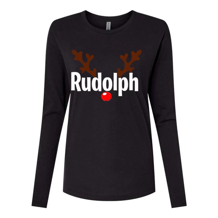 Most Likely To Try Ride Rudolph Funny Couples Christmas Womens Cotton Relaxed Long Sleeve T-Shirt