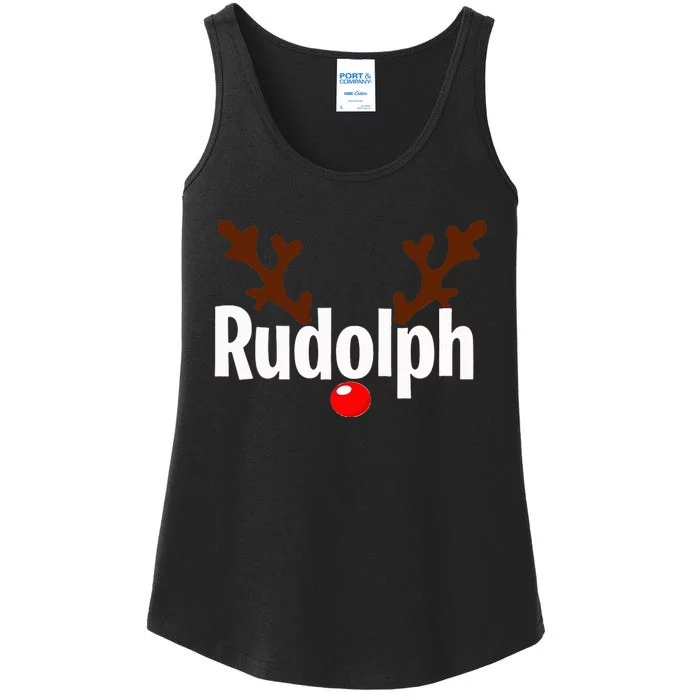 Most Likely To Try Ride Rudolph Funny Couples Christmas Ladies Essential Tank