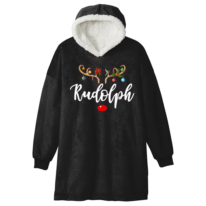 Most Likely To Try To Ride Rudolph Matching Couple Christmas Hooded Wearable Blanket