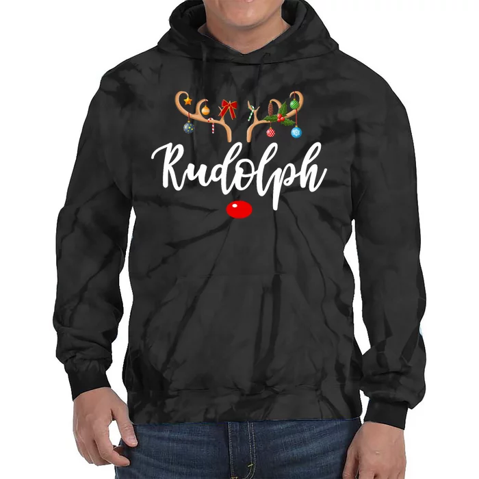 Most Likely To Try To Ride Rudolph Matching Couple Christmas Tie Dye Hoodie