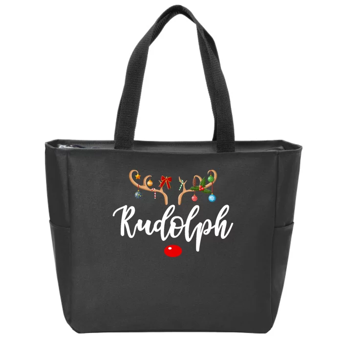 Most Likely To Try To Ride Rudolph Matching Couple Christmas Zip Tote Bag