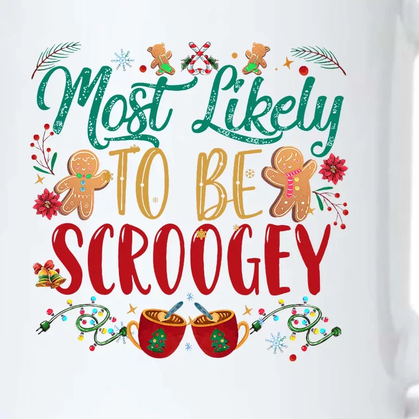 Most Likely To Be Scroogey Family Christmas Matching Pjs Black Color Changing Mug