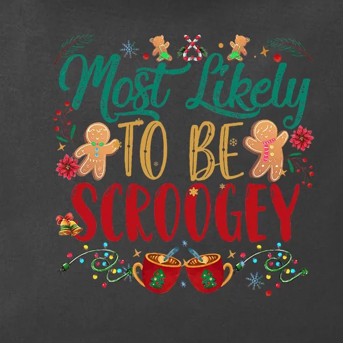 Most Likely To Be Scroogey Family Christmas Matching Pjs Zip Tote Bag