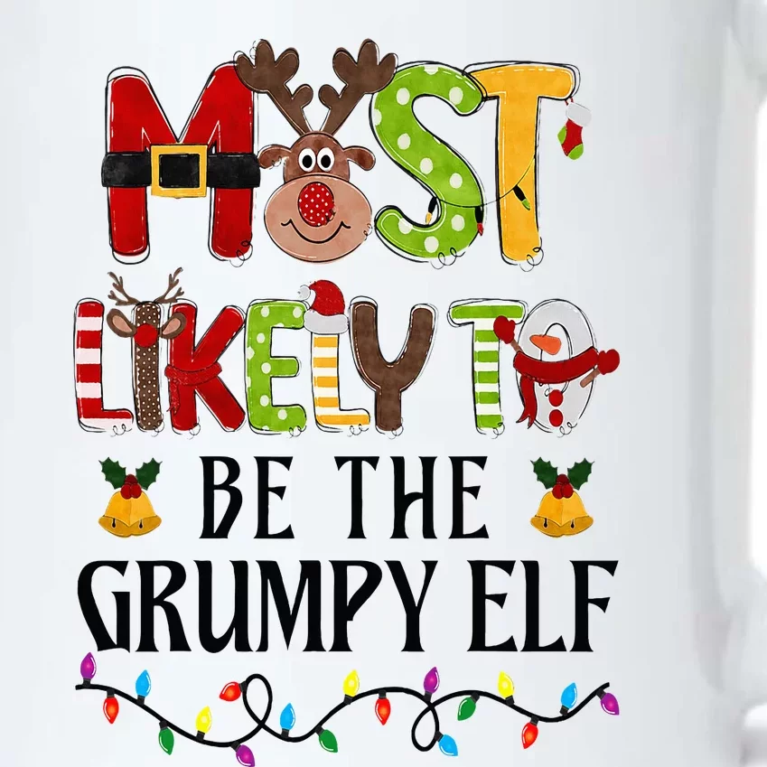 Most Likely To Be The Grumpy Elf Christmas Family Matching Black Color Changing Mug