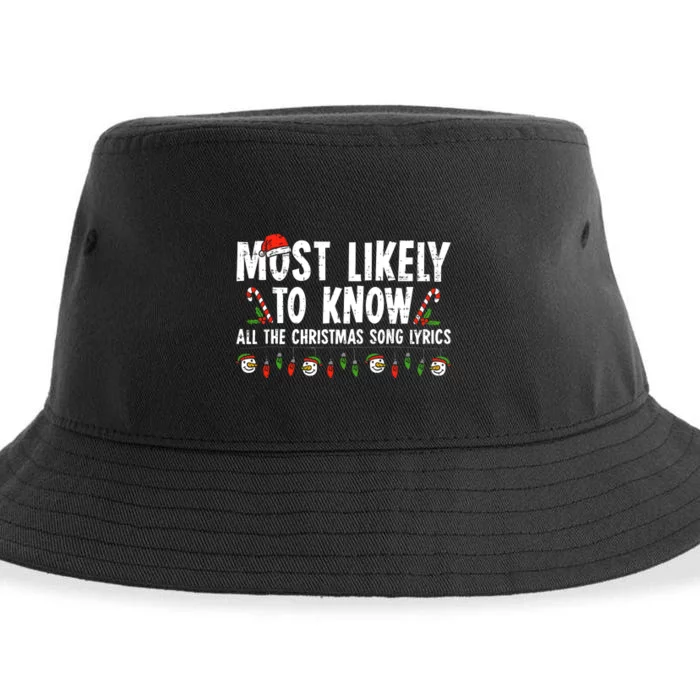 Most Likely To Know All The Christmas Song Lyrics Family Sustainable Bucket Hat