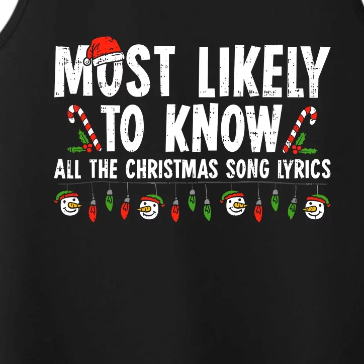 Most Likely To Know All The Christmas Song Lyrics Family Performance Tank