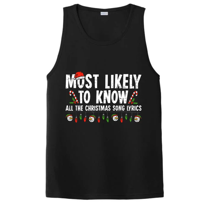 Most Likely To Know All The Christmas Song Lyrics Family Performance Tank