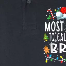 Most Likely To Call Santa Bruh Christmas Family Matching Softstyle Adult Sport Polo