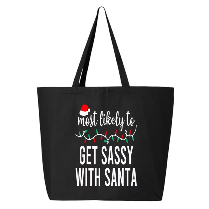 Most Likely To Christmas Matching Family Pajamas Funny 25L Jumbo Tote