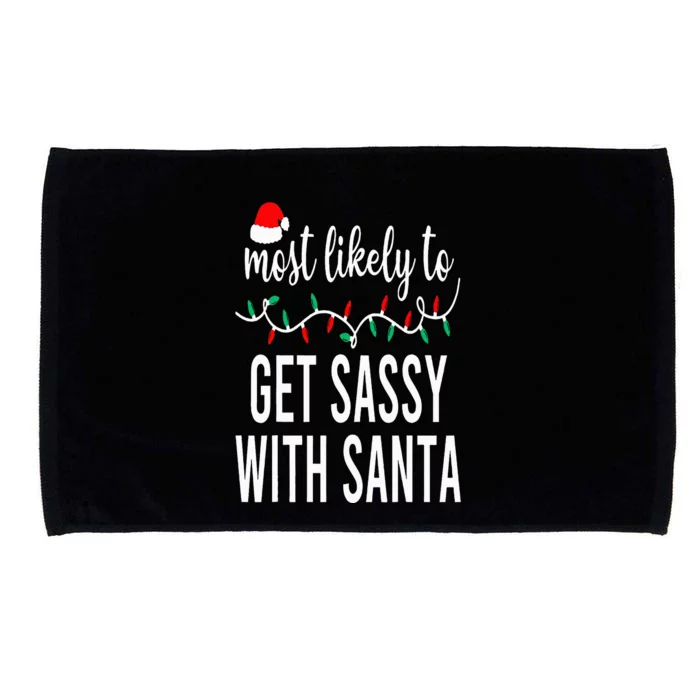 Most Likely To Christmas Matching Family Pajamas Funny Microfiber Hand Towel