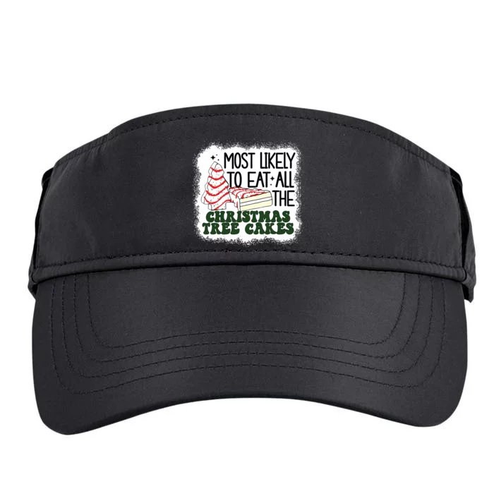 Most Likely To Eat All The Christmas Tree Cake Debbie Tree Adult Drive Performance Visor