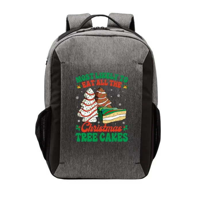 Most Likely To Eat All The Christmas Tree Cakes Debbie Becky Great Gift Vector Backpack