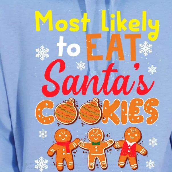 Most Likely To Eat Santas Cookies Family Christmas Gift Unisex Surf Hoodie