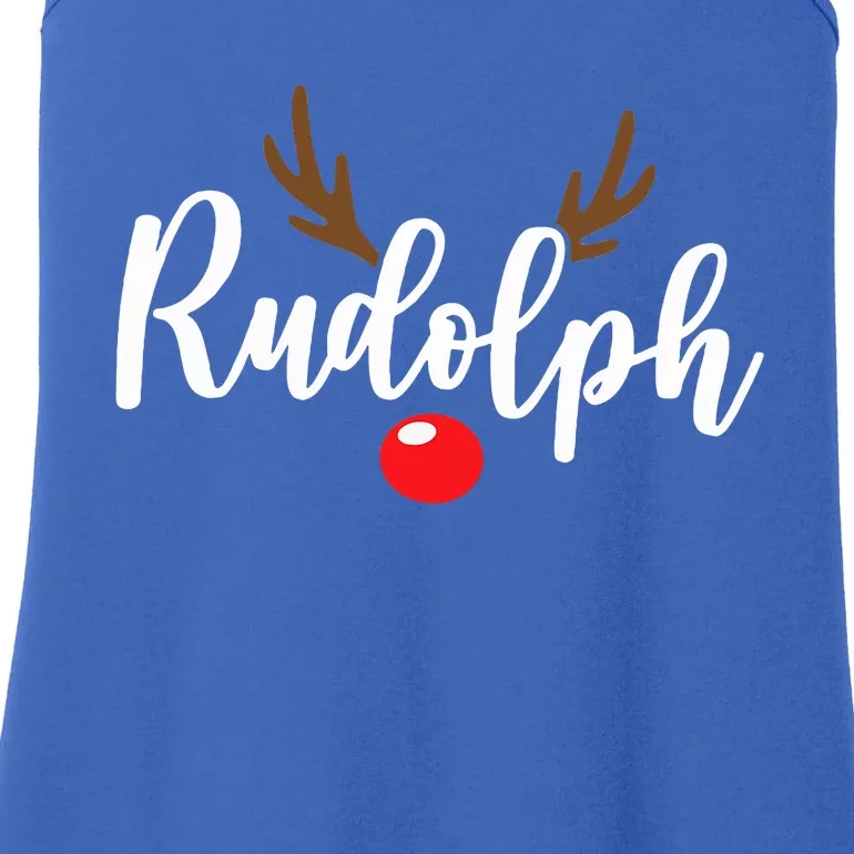 Most Likely To Try Ride Rudolph Funny Couples Christmas Ladies Essential Tank