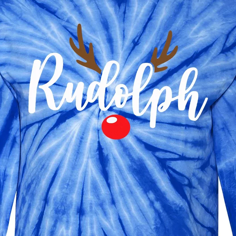 Most Likely To Try Ride Rudolph Funny Couples Christmas Tie-Dye Long Sleeve Shirt