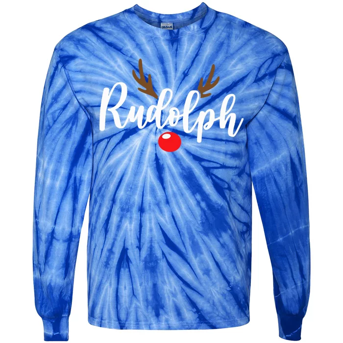 Most Likely To Try Ride Rudolph Funny Couples Christmas Tie-Dye Long Sleeve Shirt